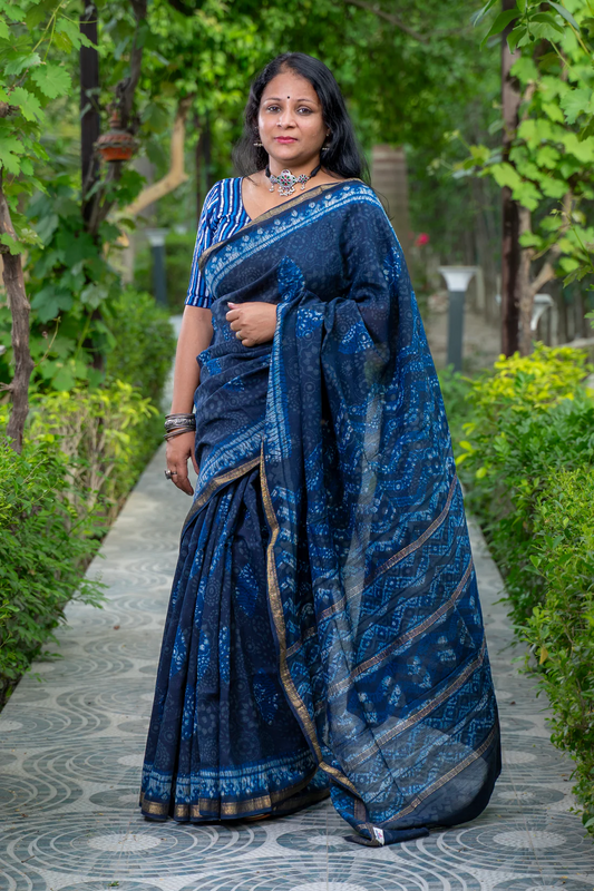 Beautiful Hand Block Printed Sarees designs by anoumish