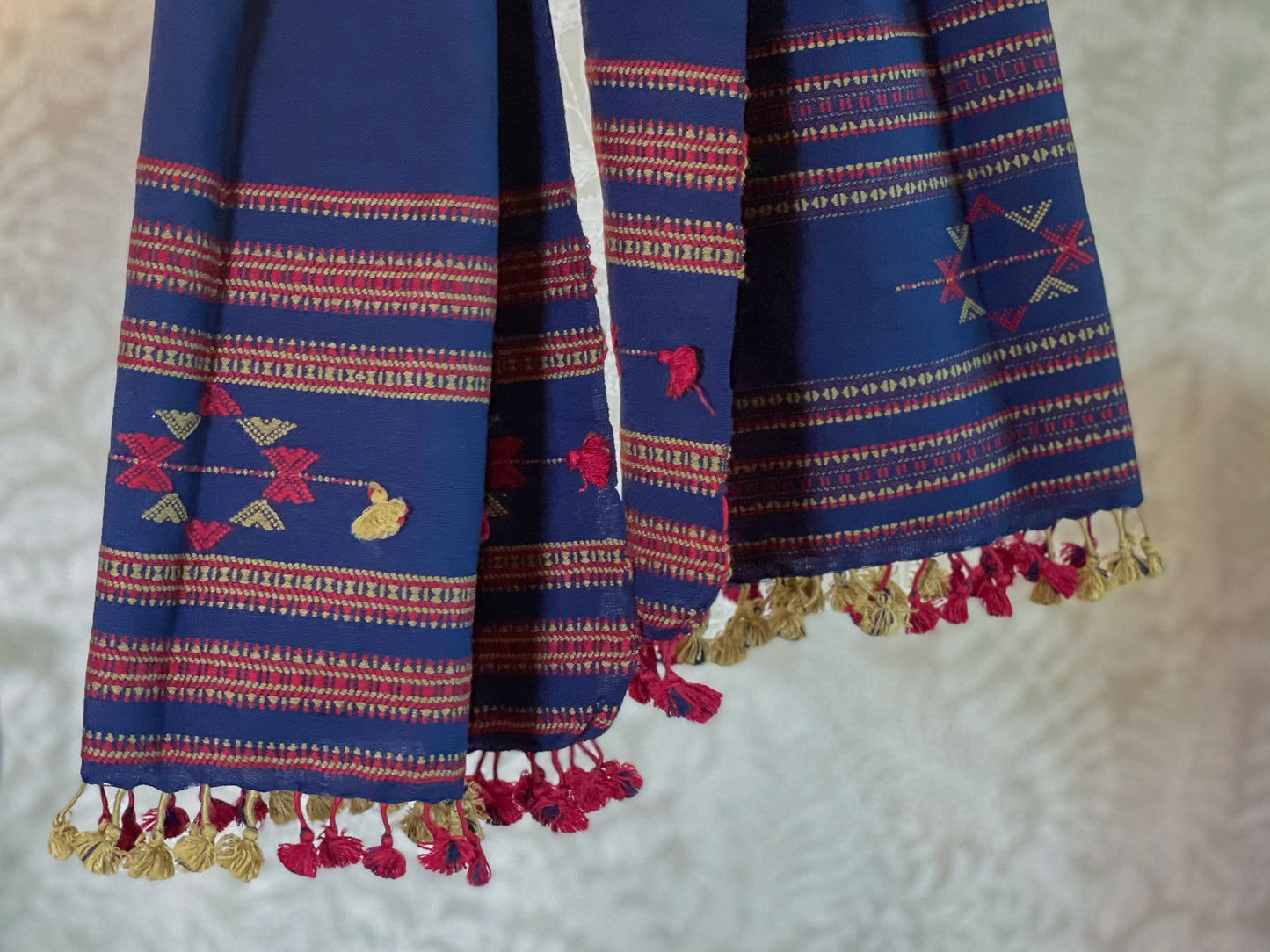 DARK BLUE BHUJODI STOLE