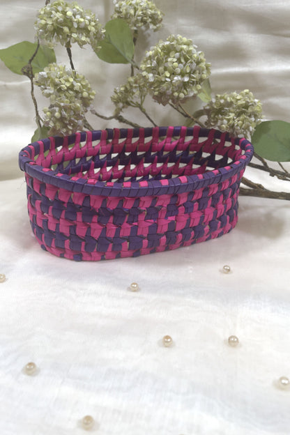 Oval Pink Purple Basket