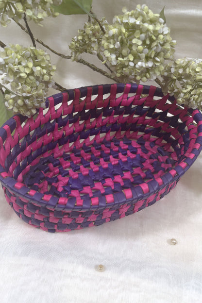 Oval Pink Purple Basket