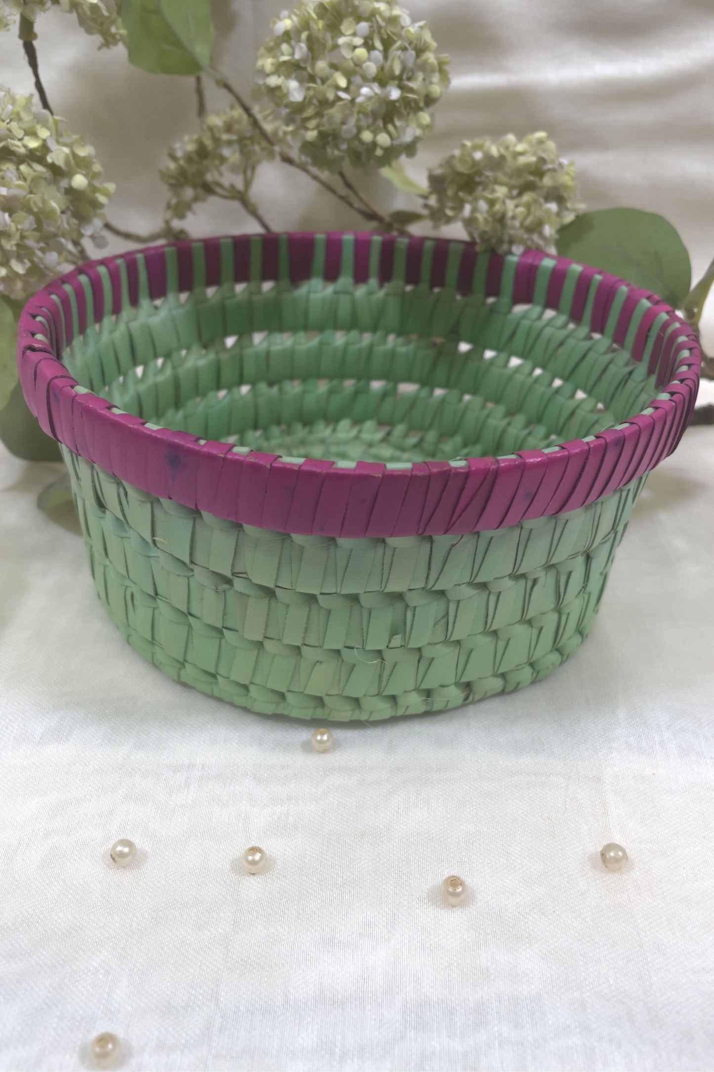 Pink Green Multi Purpose Basket