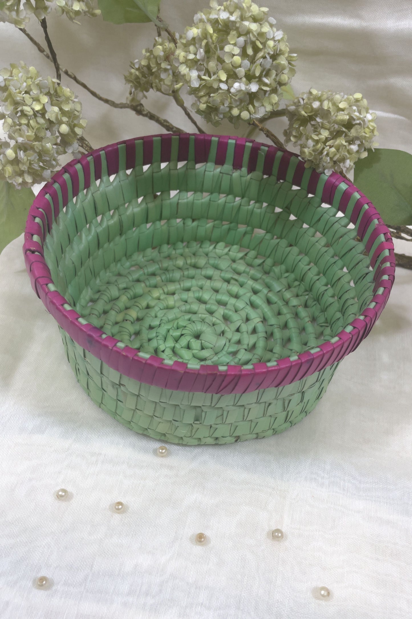 Pink Green Multi Purpose Basket