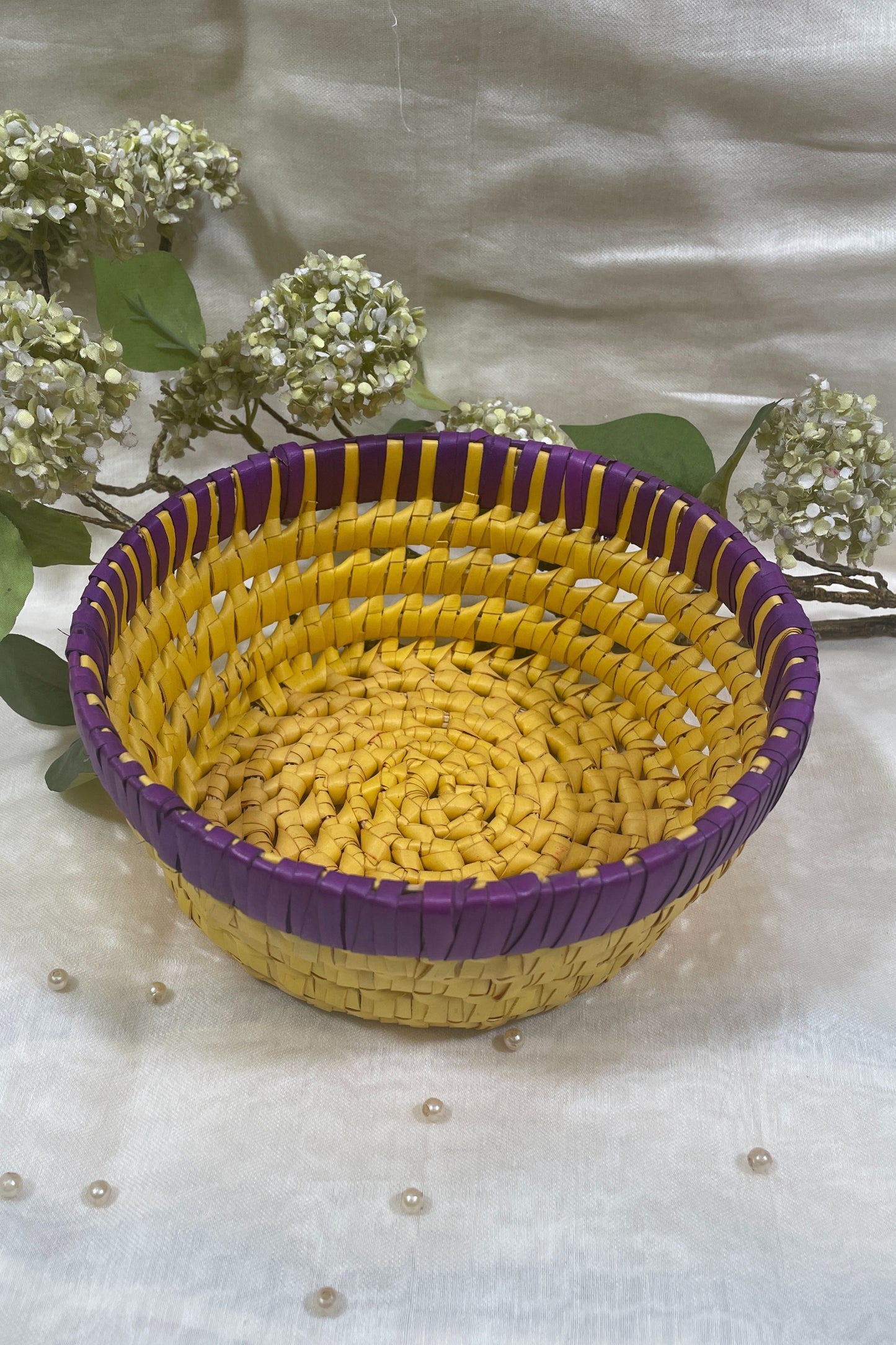 Yellow Purple Multi Purpose Basket