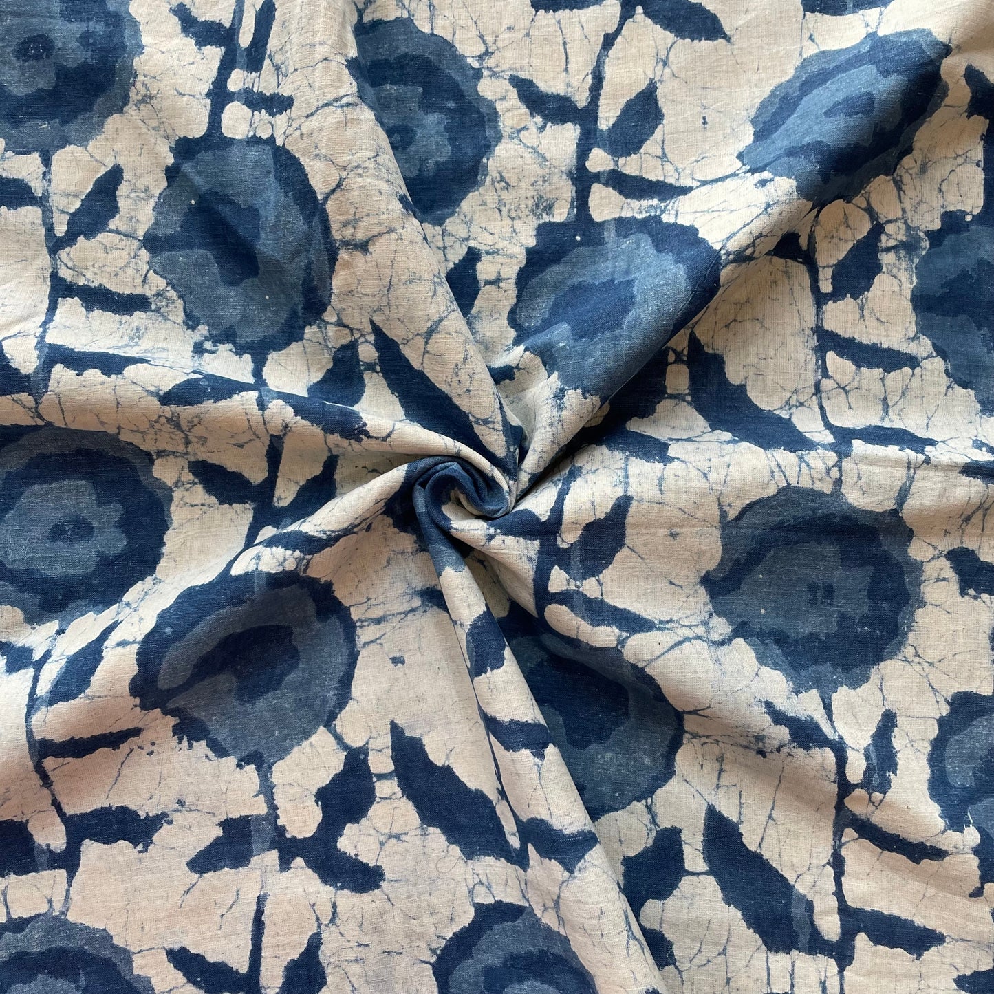 INDIGO HAND BLOCK PRINTED BLOUSE PIECE