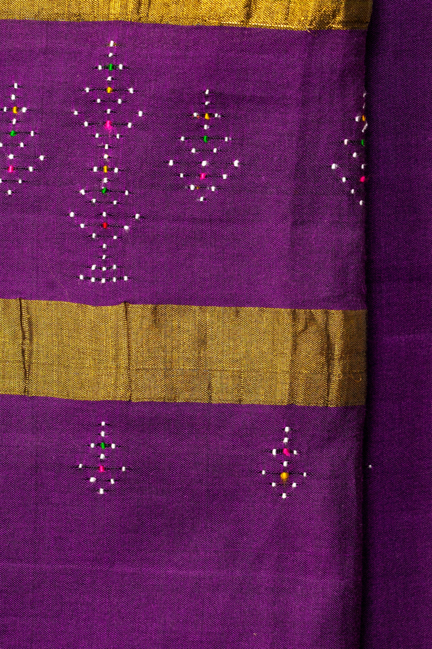 PURPLE GOLDEN TANGALIYA COTTON DUPATTA