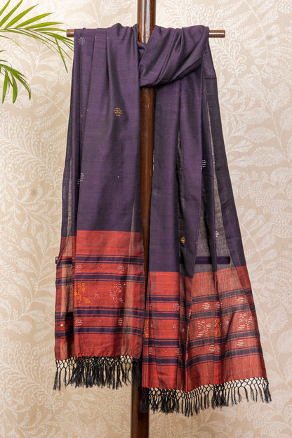 BLACK-RED TANGALIYA COTTON  DUPATTA