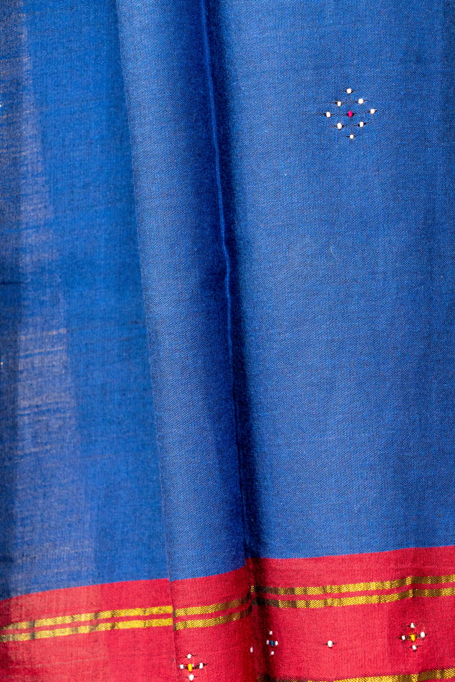 BLUE-RED TANGALIYA COTTON DUPATTA